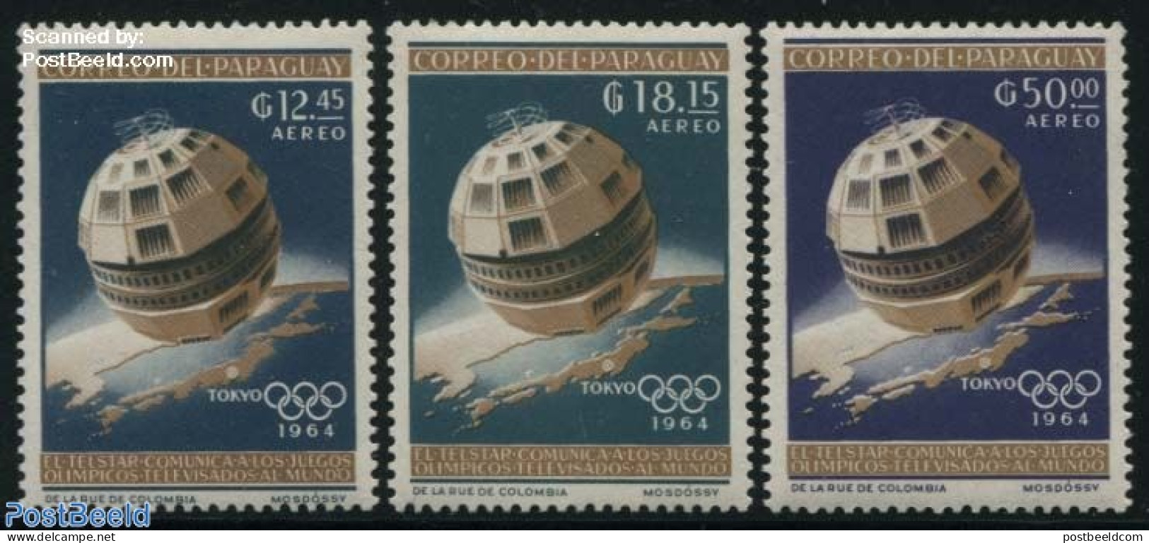 Paraguay 1964 Space Exploration 3v, Airmail, Mint NH, Sport - Transport - Olympic Games - Space Exploration - Paraguay