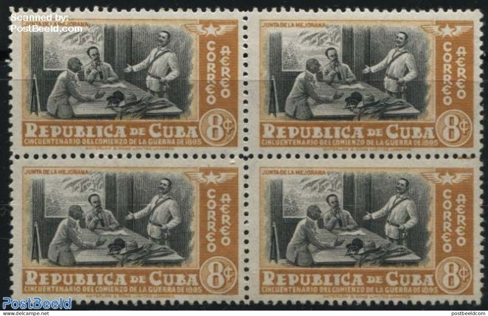 Cuba 1948 Peace Of 1895 1v, Block Of 4 [+], Mint NH - Neufs