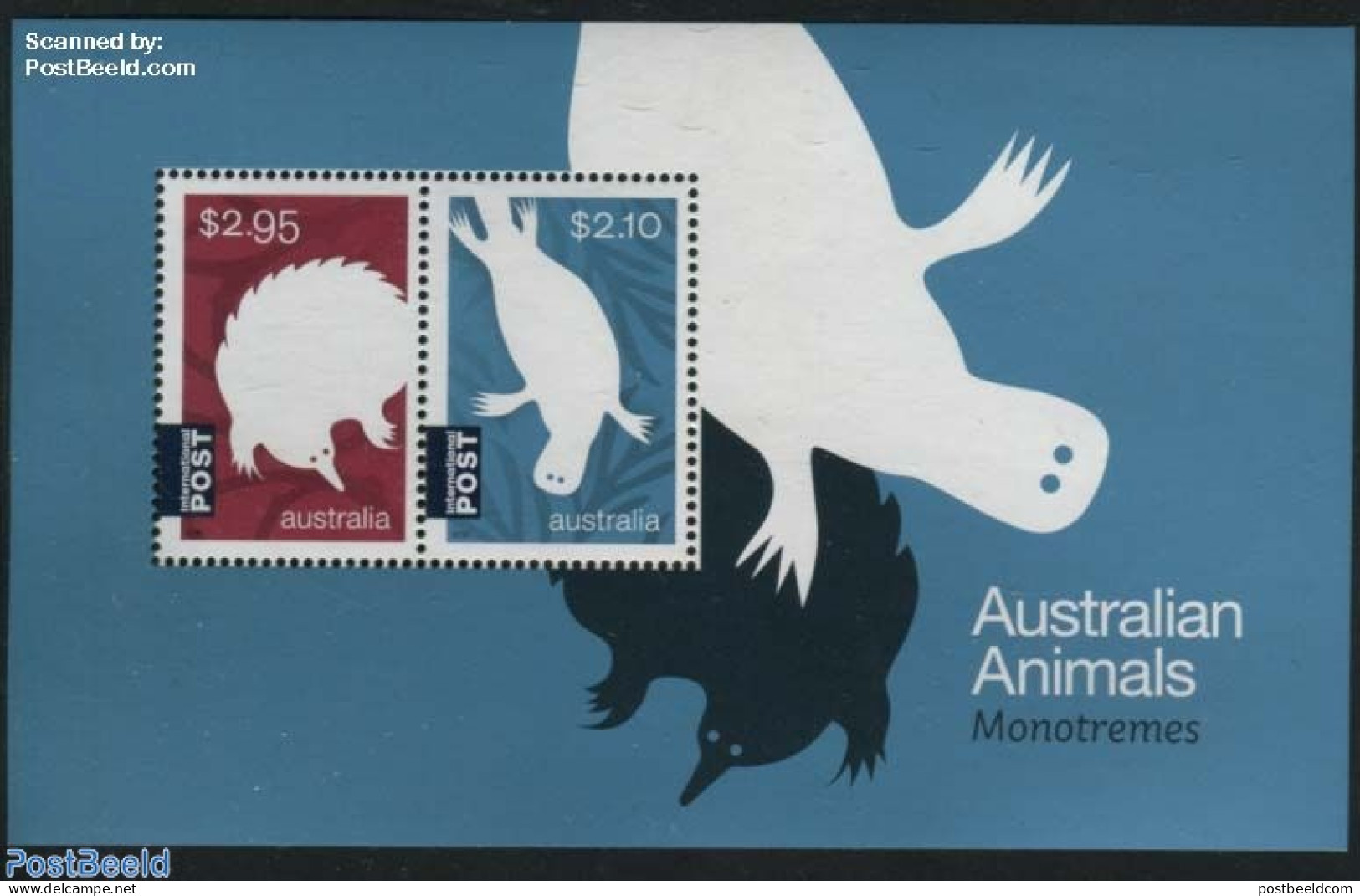 Australia 2016 Monotremes S/s, Mint NH, Nature - Animals (others & Mixed) - Unused Stamps