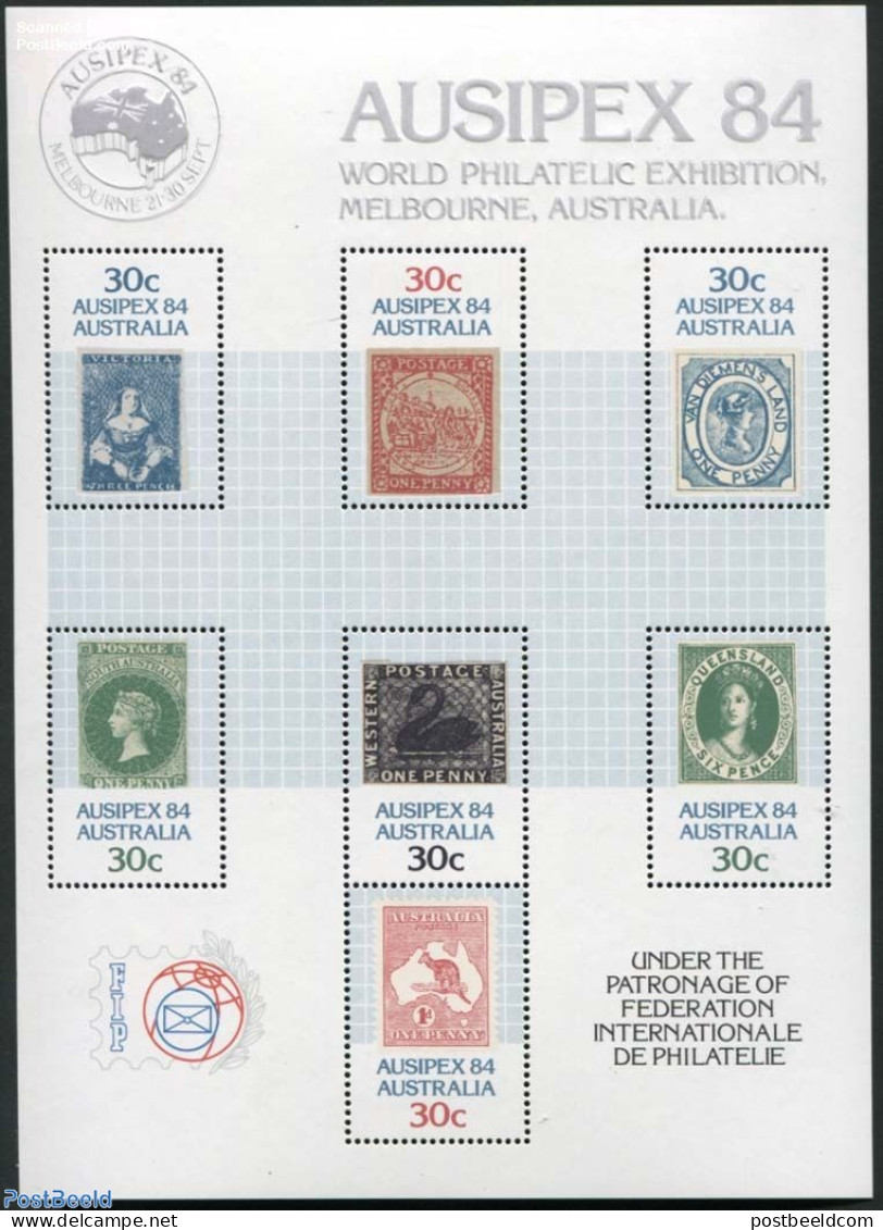Australia 1984 Ausipex 84 S/s, FIP Overprint, Mint NH, Philately - Stamps On Stamps - Unused Stamps