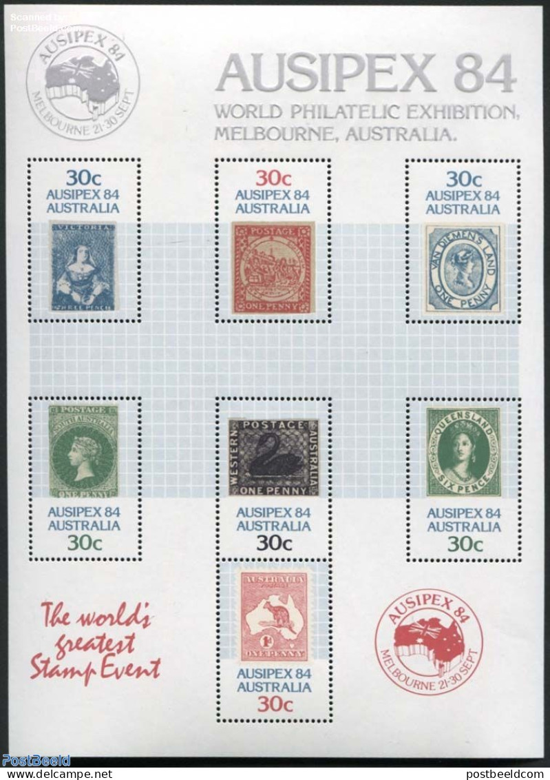 Australia 1984 Ausipex 84 S/s With Ausipex 84 Overprint, Mint NH, Philately - Stamps On Stamps - Unused Stamps