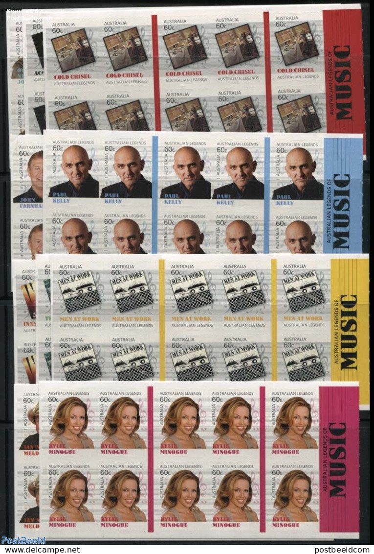 Australia 2013 Australian Music Legends 10 Foil Booklets, Mint NH, Performance Art - Unused Stamps