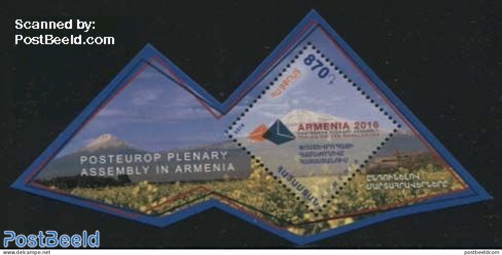Armenia 2016 PostEurop Plenary Assembly S/s, Mint NH, History - Sport - Europa Hang-on Issues - Mountains & Mountain C.. - Europese Gedachte