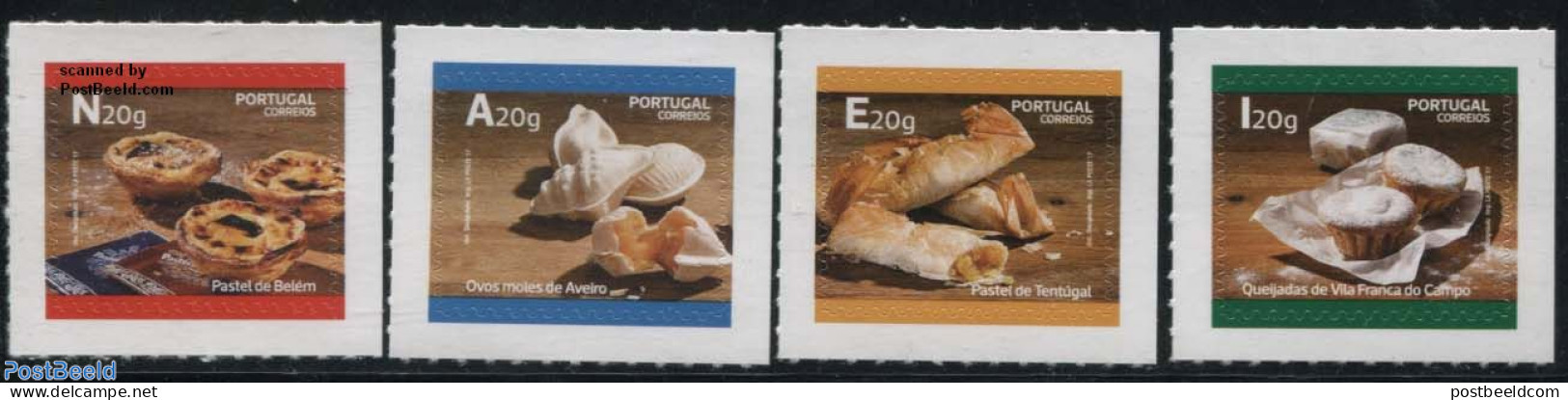 Portugal 2017 Traditional Pastries 4v S-a, Mint NH, Health - Food & Drink - Nuovi