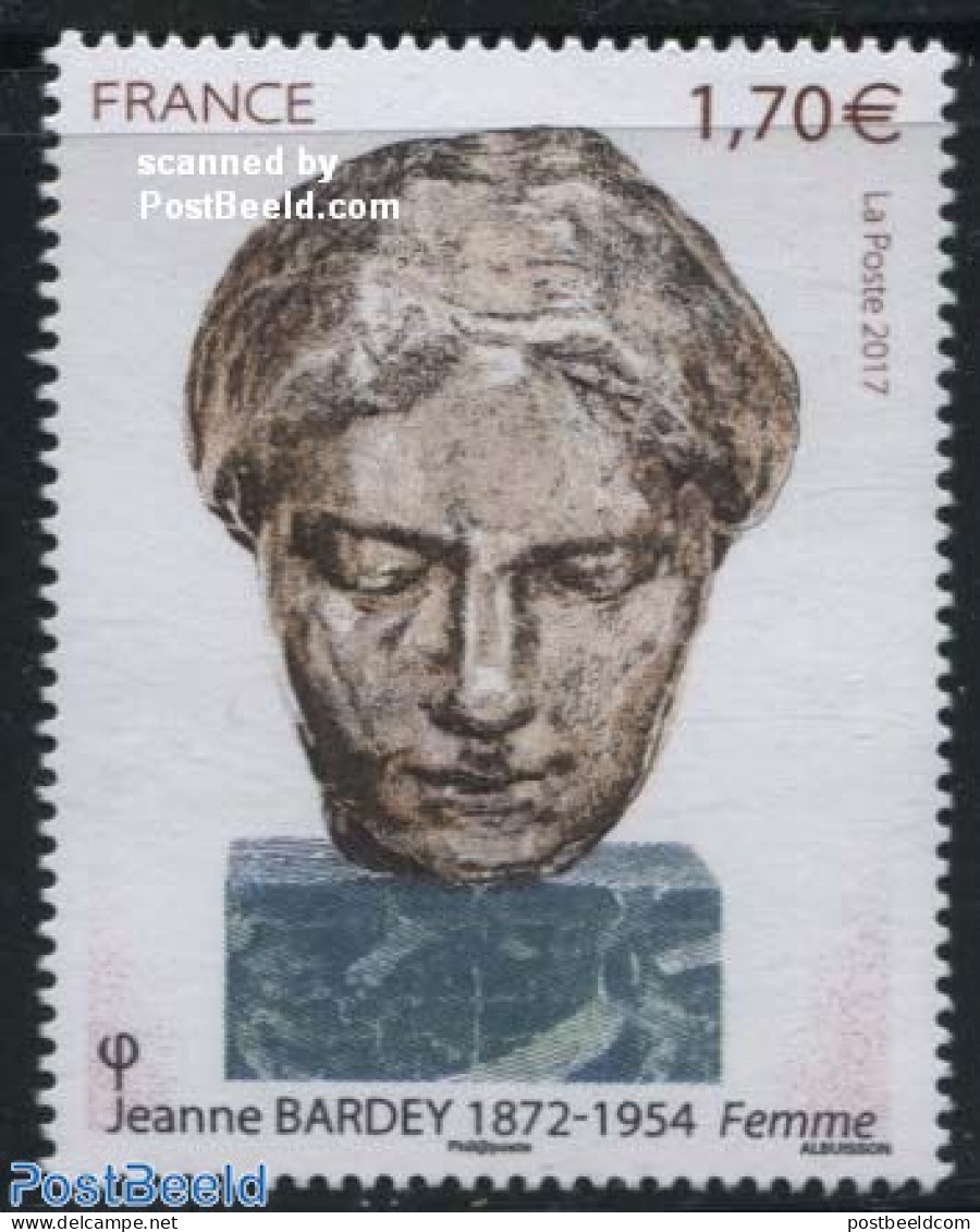 France 2017 Jeanne Bardey 1v, Mint NH, Art - Sculpture - Unused Stamps