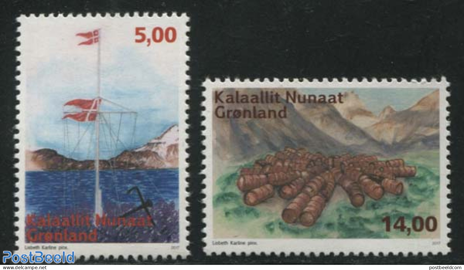 Greenland 2017 Abandoned Stations 2v, Mint NH, Transport - Ships And Boats - Neufs