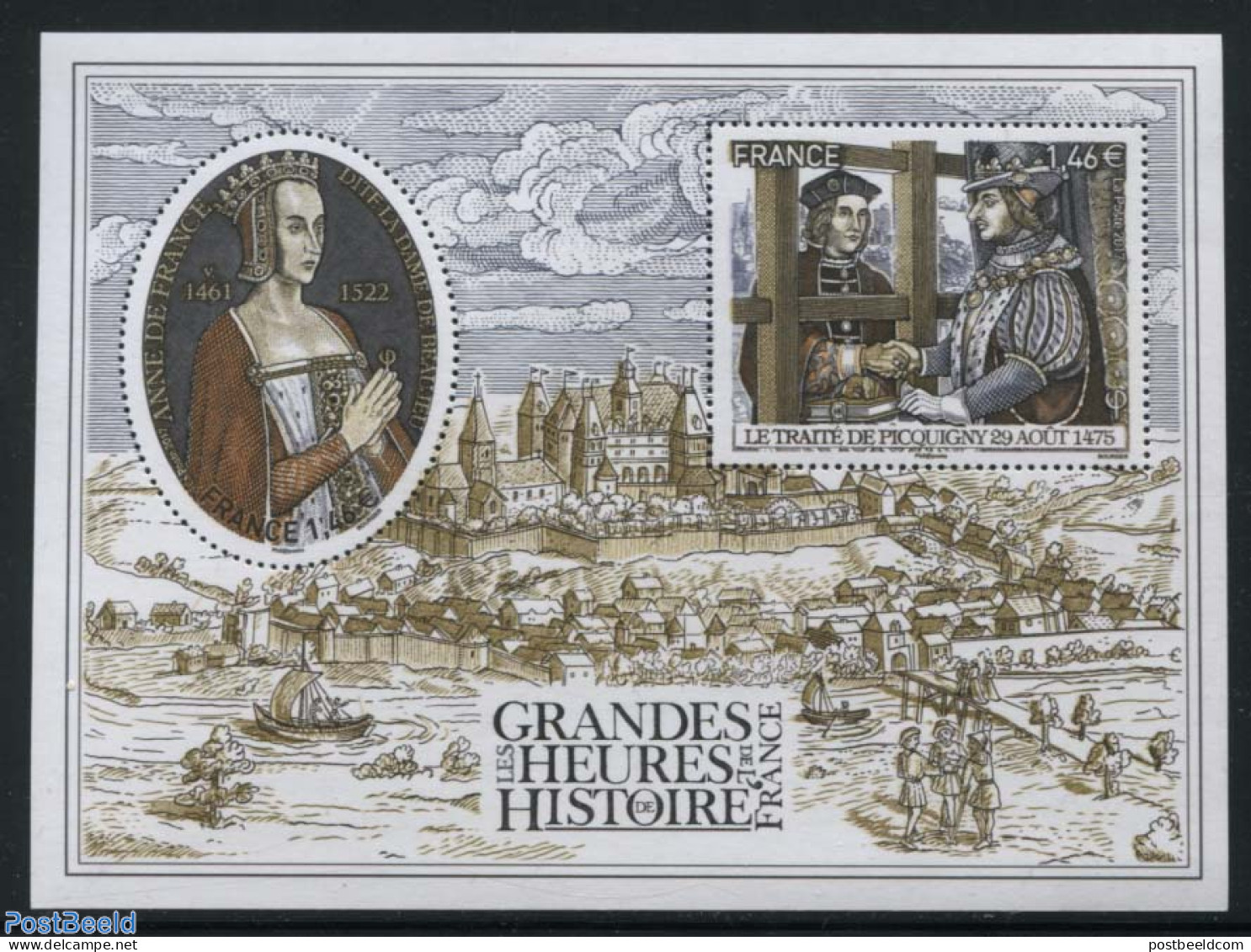 France 2017 History, Anne De France S/s, Mint NH, History - History - Unused Stamps