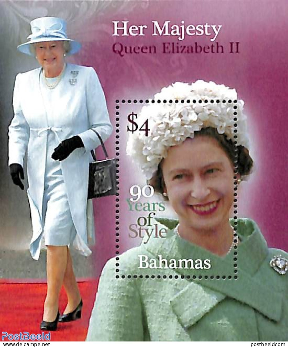 Bahamas 2017 Queen Elizabeth II 90th Anniversary S/s, Mint NH, History - Kings & Queens (Royalty) - Königshäuser, Adel