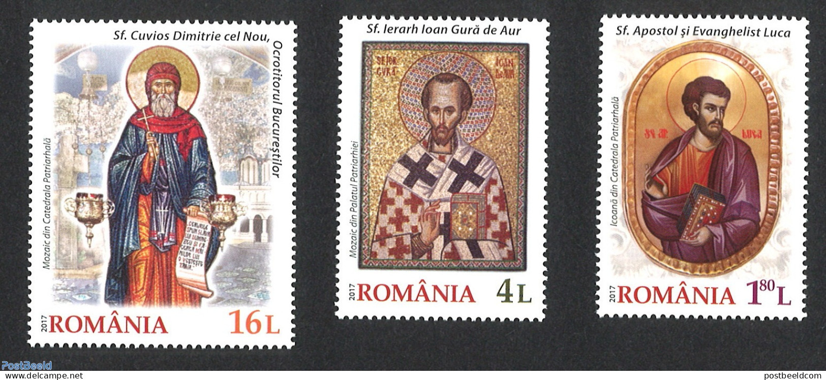 Romania 2017 Solemn 3v, Mint NH, Religion - Religion - Unused Stamps