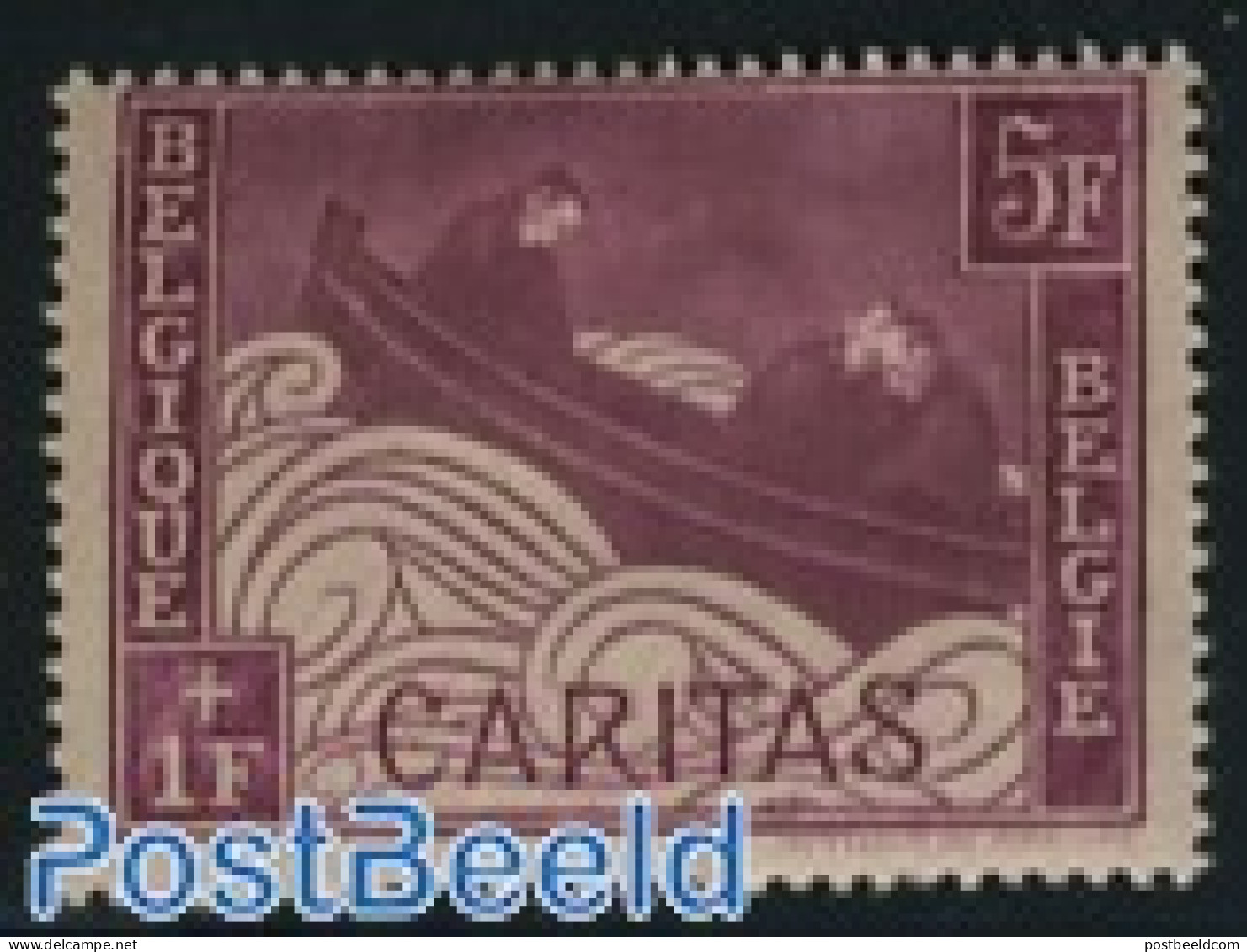 Belgium 1927 5F, Stamp Out Of Set, Mint NH - Unused Stamps