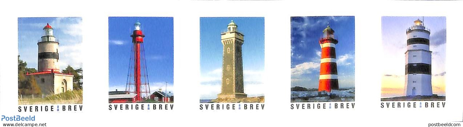 Sweden 2018 Lighthouses 5v S-a, Mint NH, Various - Lighthouses & Safety At Sea - Unused Stamps