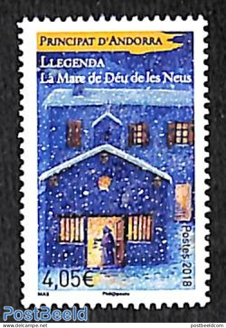 Andorra, French Post 2018 Legend Of La Mare De Dieu De Les Neus 1v, Mint NH, Art - Fairytales - Ongebruikt