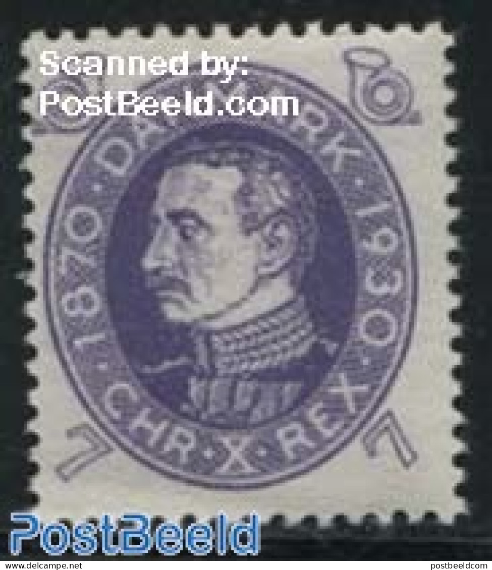 Denmark 1930 7o, Stamp Out Of Set, Unused (hinged), History - Kings & Queens (Royalty) - Ongebruikt