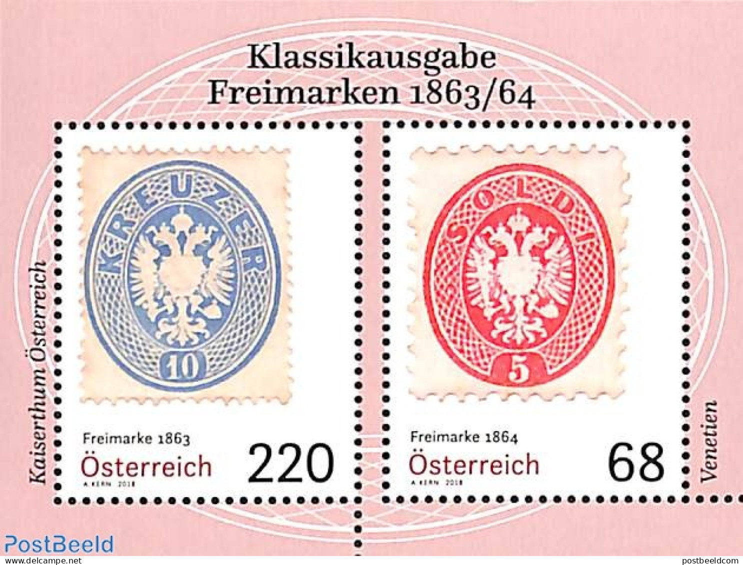 Austria 2018 Stamps Of 1863/64 S/s, Mint NH, Stamps On Stamps - Nuovi