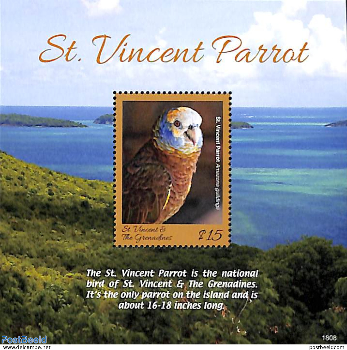 Saint Vincent 2018 Parrots S/s, Mint NH, Nature - Birds - Parrots - St.Vincent (1979-...)