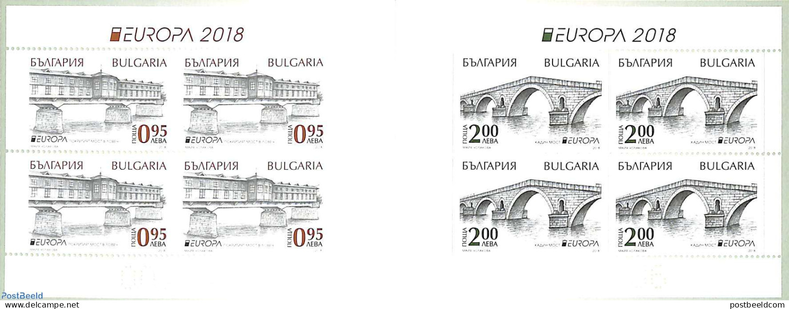 Bulgaria 2018 Europa, Bridges Booklet, Mint NH, History - Europa (cept) - Stamp Booklets - Art - Bridges And Tunnels - Nuevos