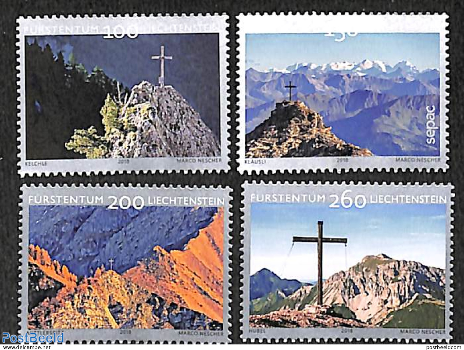 Liechtenstein 2018 Summit Cross 4v, Mint NH, History - Religion - Sepac - Religion - Nuevos