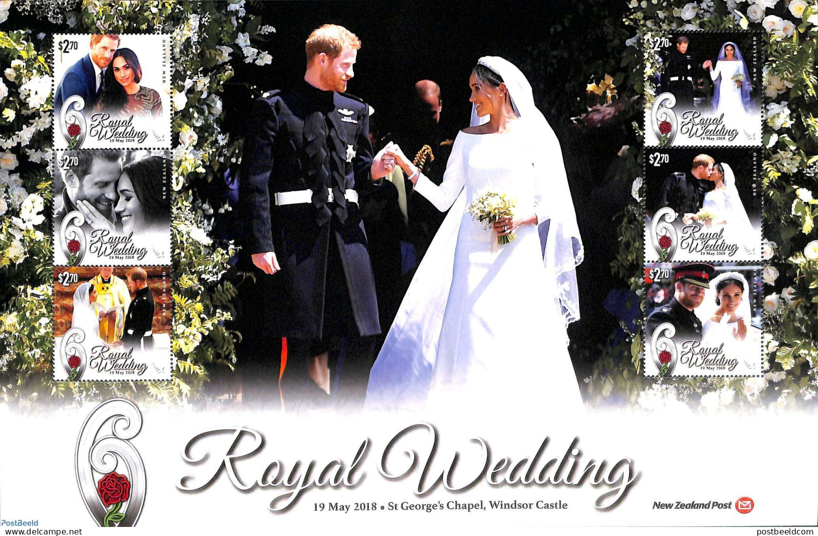 New Zealand 2018 Royal Wedding M/s, Mint NH, History - Kings & Queens (Royalty) - Ongebruikt
