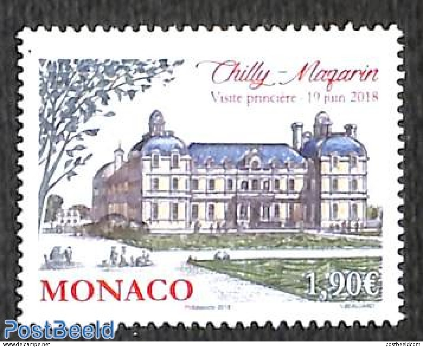Monaco 2018 Chilly Mazarin 1v, Mint NH, Art - Castles & Fortifications - Unused Stamps
