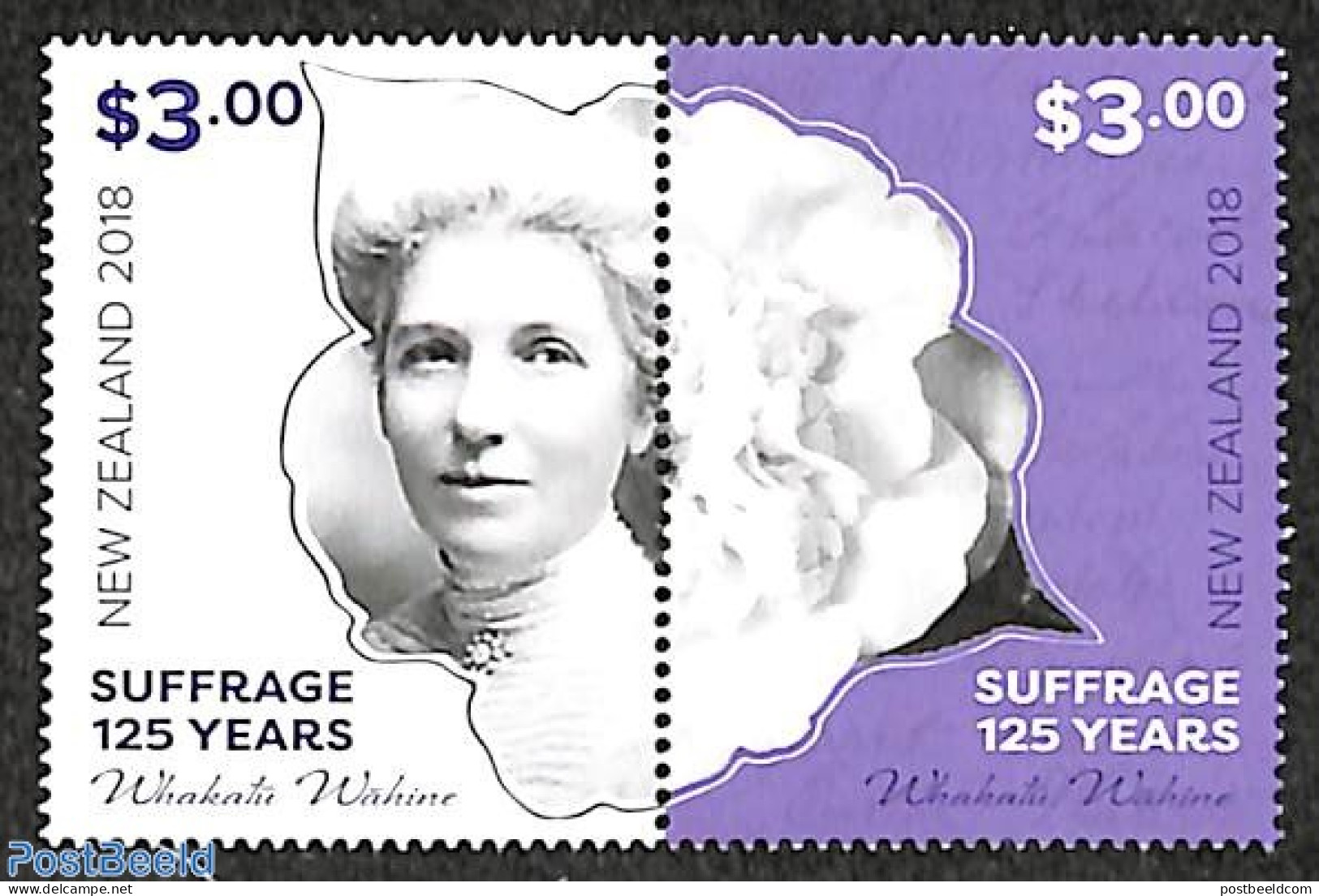 New Zealand 2018 Suffrage 125 Years 2v [:], Mint NH - Ongebruikt