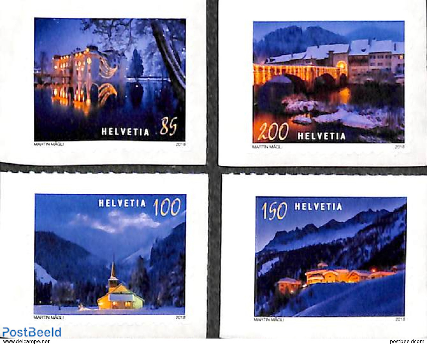 Switzerland 2018 Christmas 4v, Mint NH, Religion - Christmas - Unused Stamps