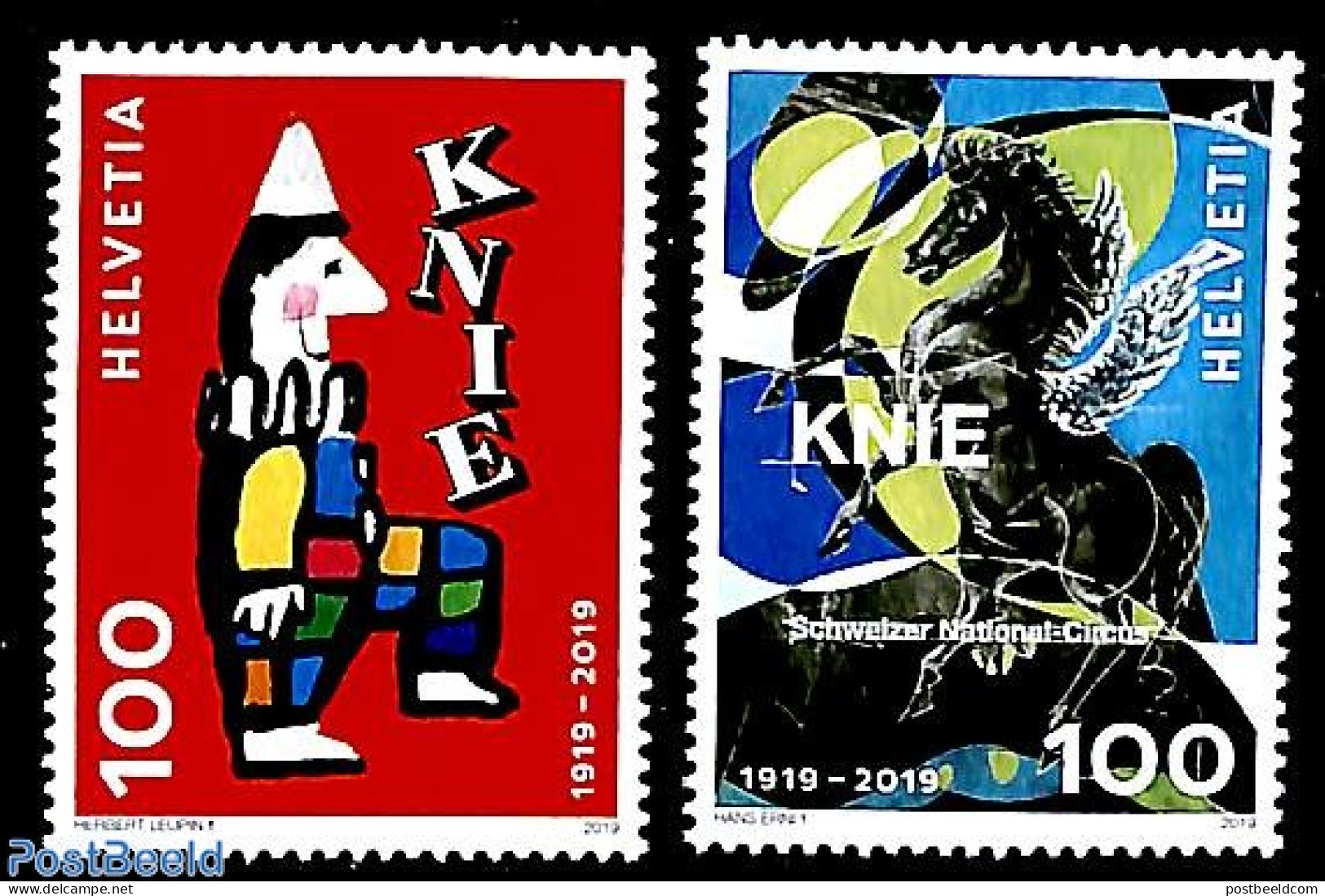 Switzerland 2019 Circus Knie 2v, Mint NH, Nature - Performance Art - Horses - Circus - Unused Stamps