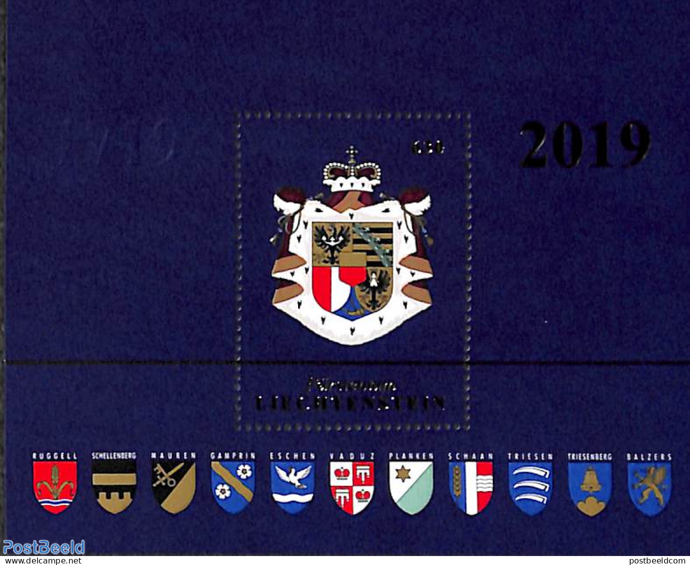 Liechtenstein 2019 Coat Of Arms S/s, Mint NH, History - Coat Of Arms - Nuovi