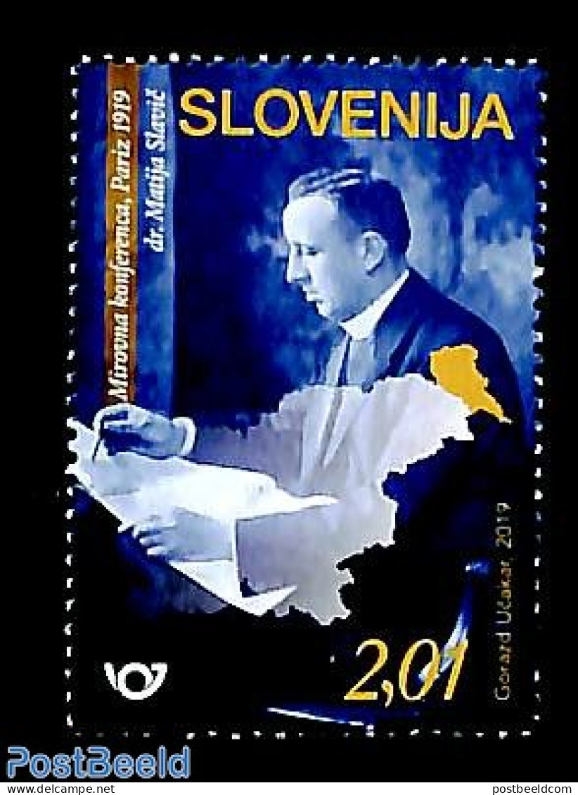 Slovenia 2019 Mirovna Conference 1v, Mint NH, Various - Maps - Geography