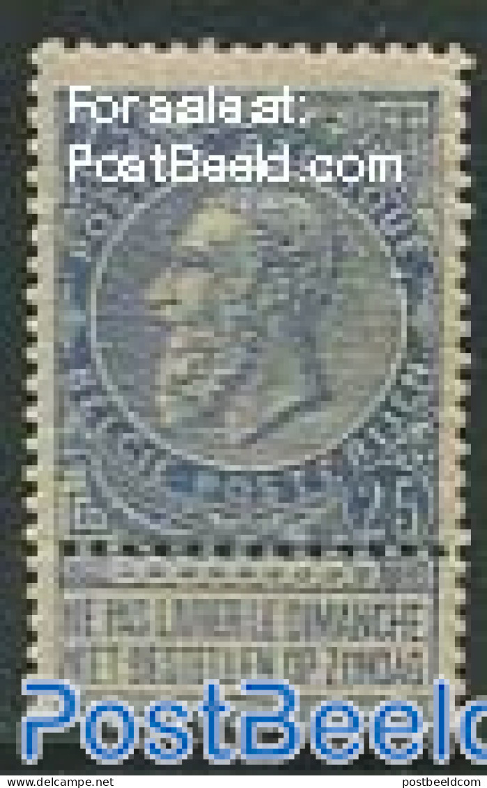 Belgium 1893 25c, Stamp Out Of Set, Mint NH - Ungebraucht