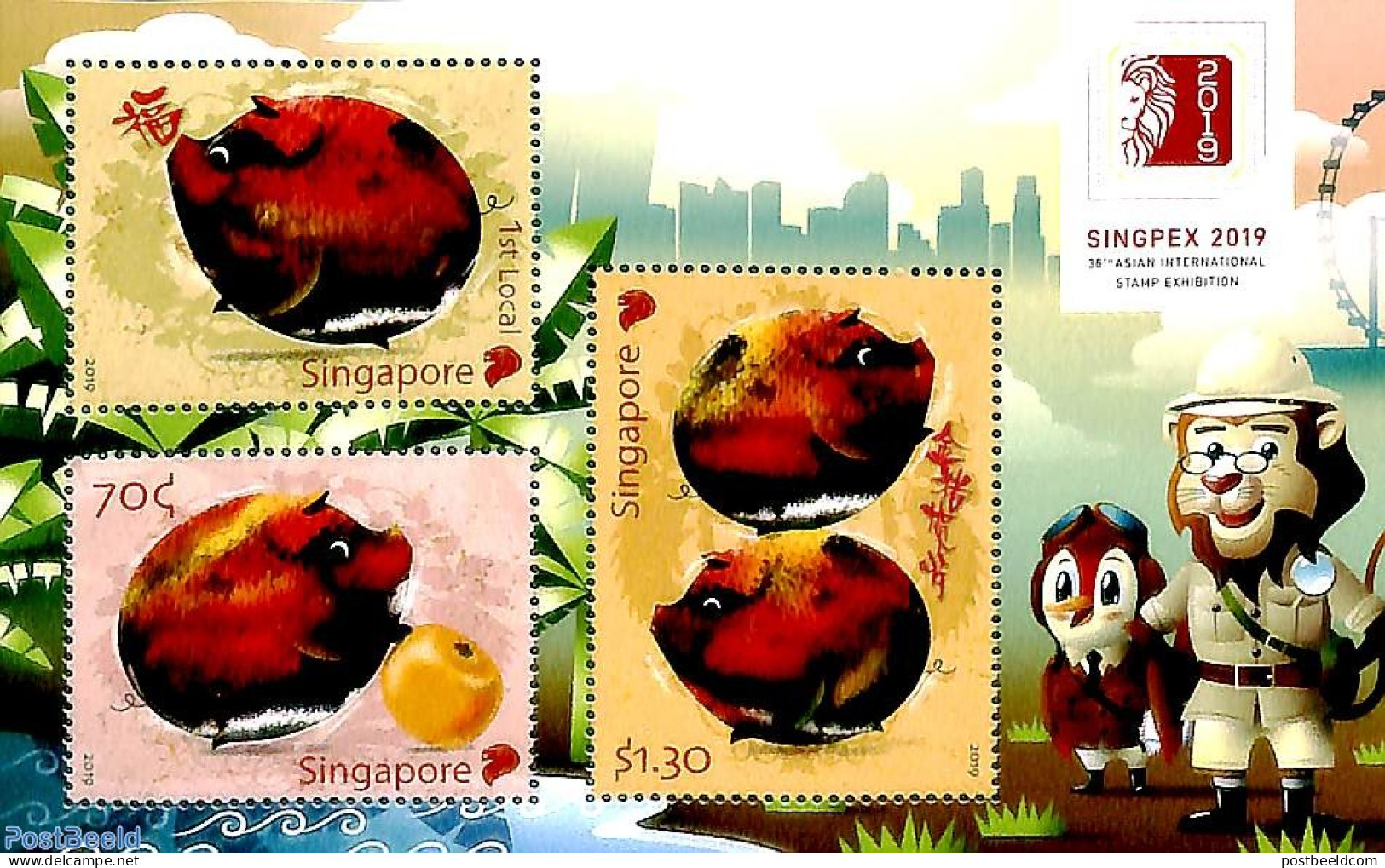 Singapore 2019 Singpex S/s, Mint NH, Various - Philately - New Year - Nieuwjaar