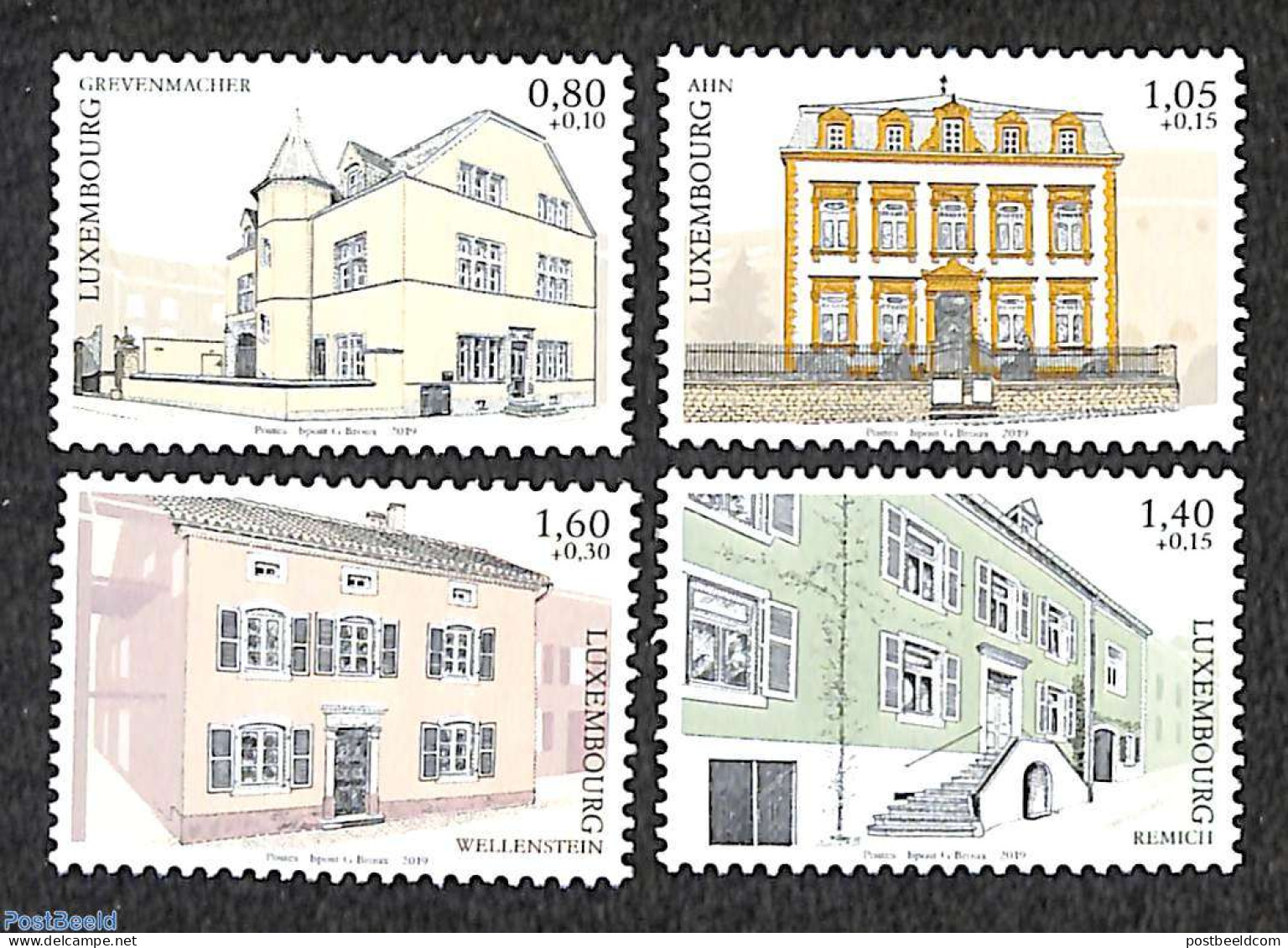 Luxemburg 2019 Architecture 4v, Mint NH - Unused Stamps