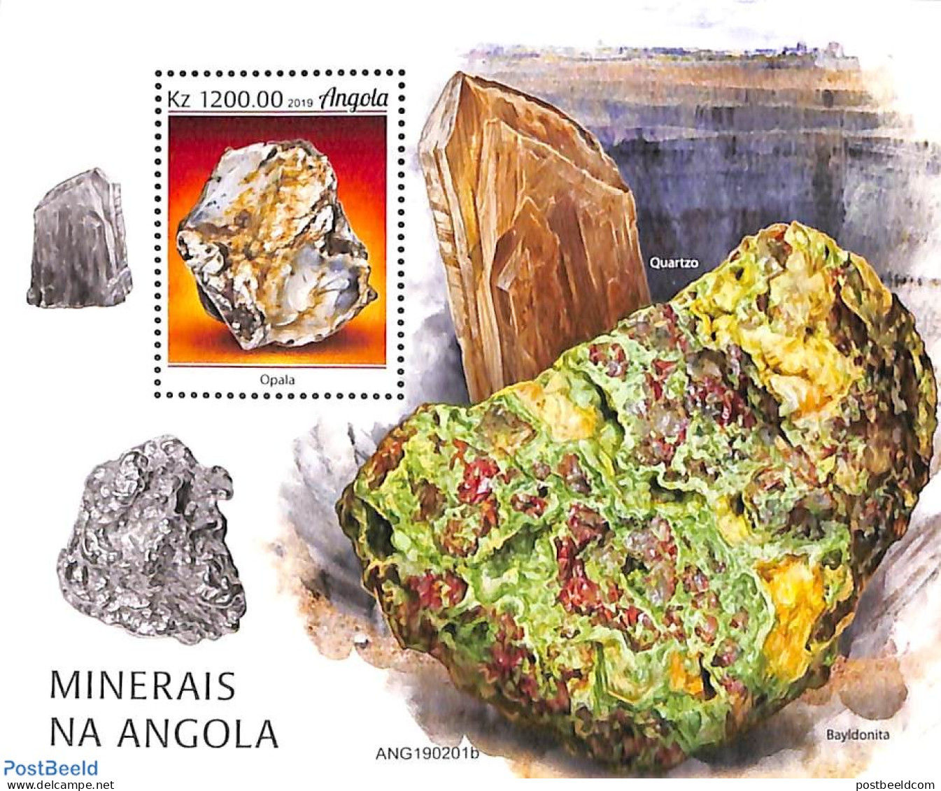 Angola 2019 Minerals S/s, Mint NH, History - Geology - Angola