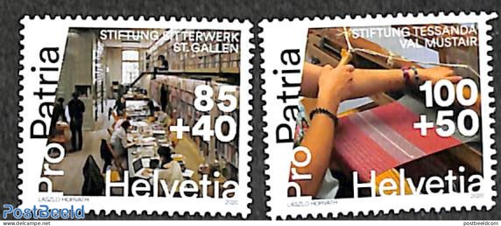Switzerland 2020 Pro Patria 2v, Mint NH, Various - Textiles - Art - Libraries - Nuovi