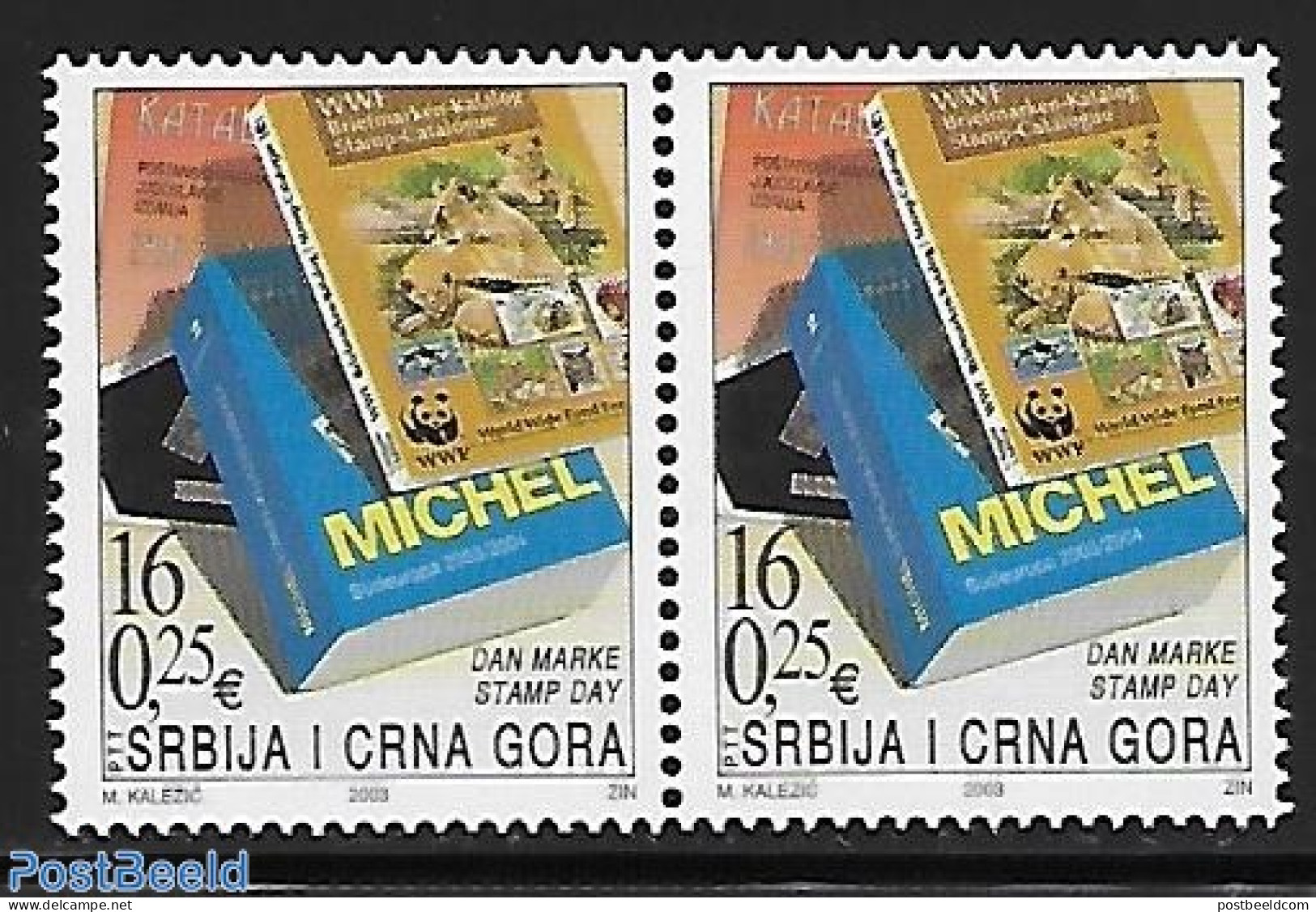 Serbia/Montenegro 2003 With Engraver Sign., Mint NH, Stamp Day - Journée Du Timbre