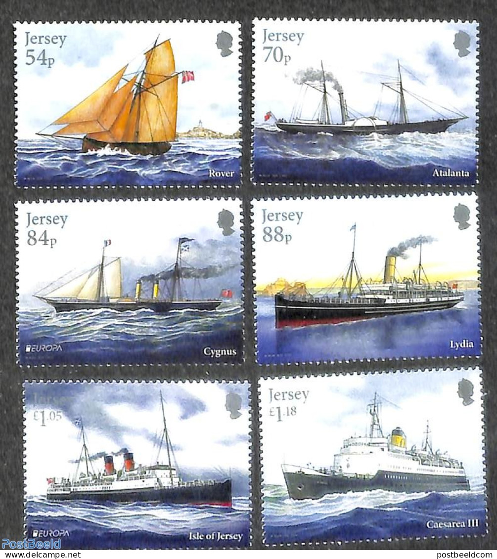 Jersey 2020 Postal Ships 6v, Mint NH, Transport - Post - Ships And Boats - Poste