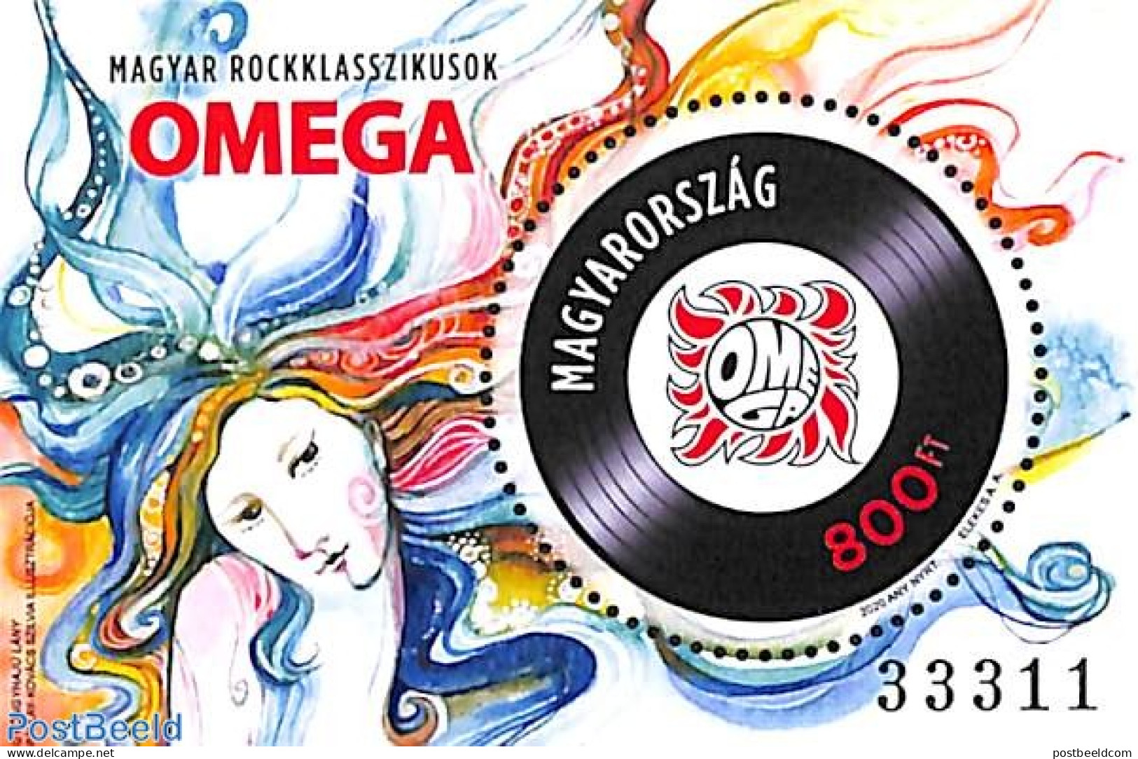 Hungary 2020 Rock Omega S/s, Mint NH, Performance Art - Music - Popular Music - Nuovi