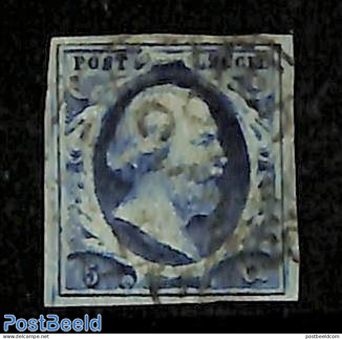 Netherlands 1852 5c, Used, Used Stamps - Gebraucht