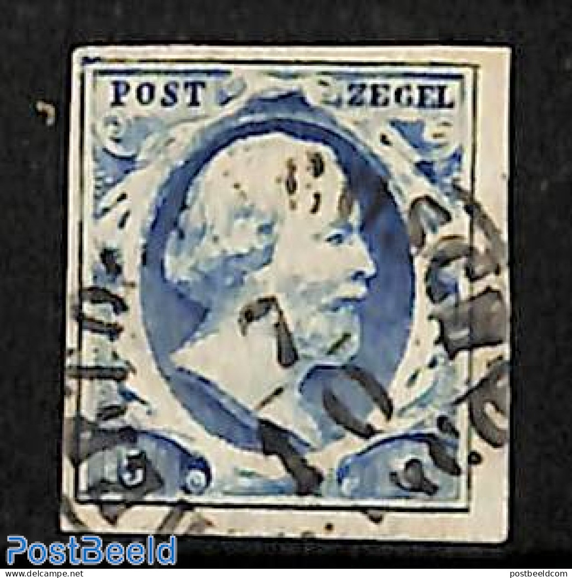 Netherlands 1852 5c, Used, 'S-HERTOGENBOSCH-A, Used Stamps - Gebruikt