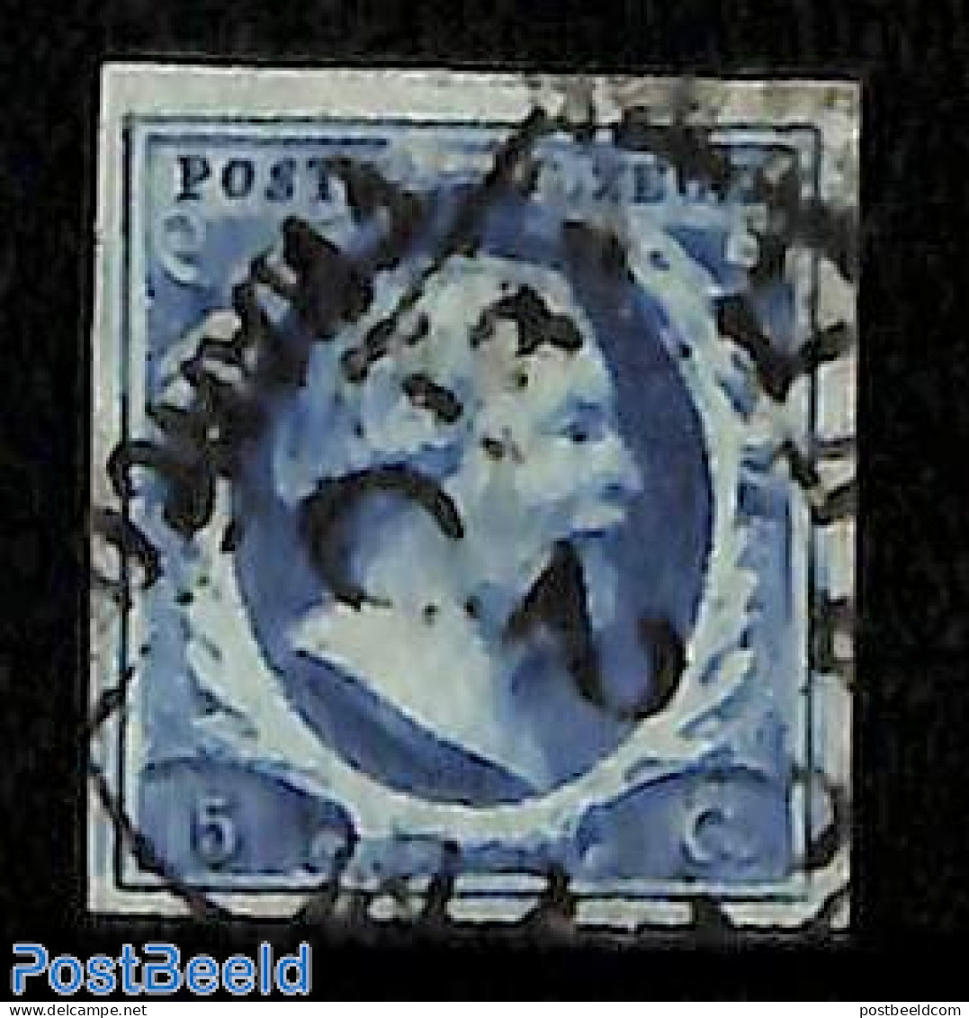 Netherlands 1852 5c, Used, HAARLEM-C, Used Stamps - Gebraucht