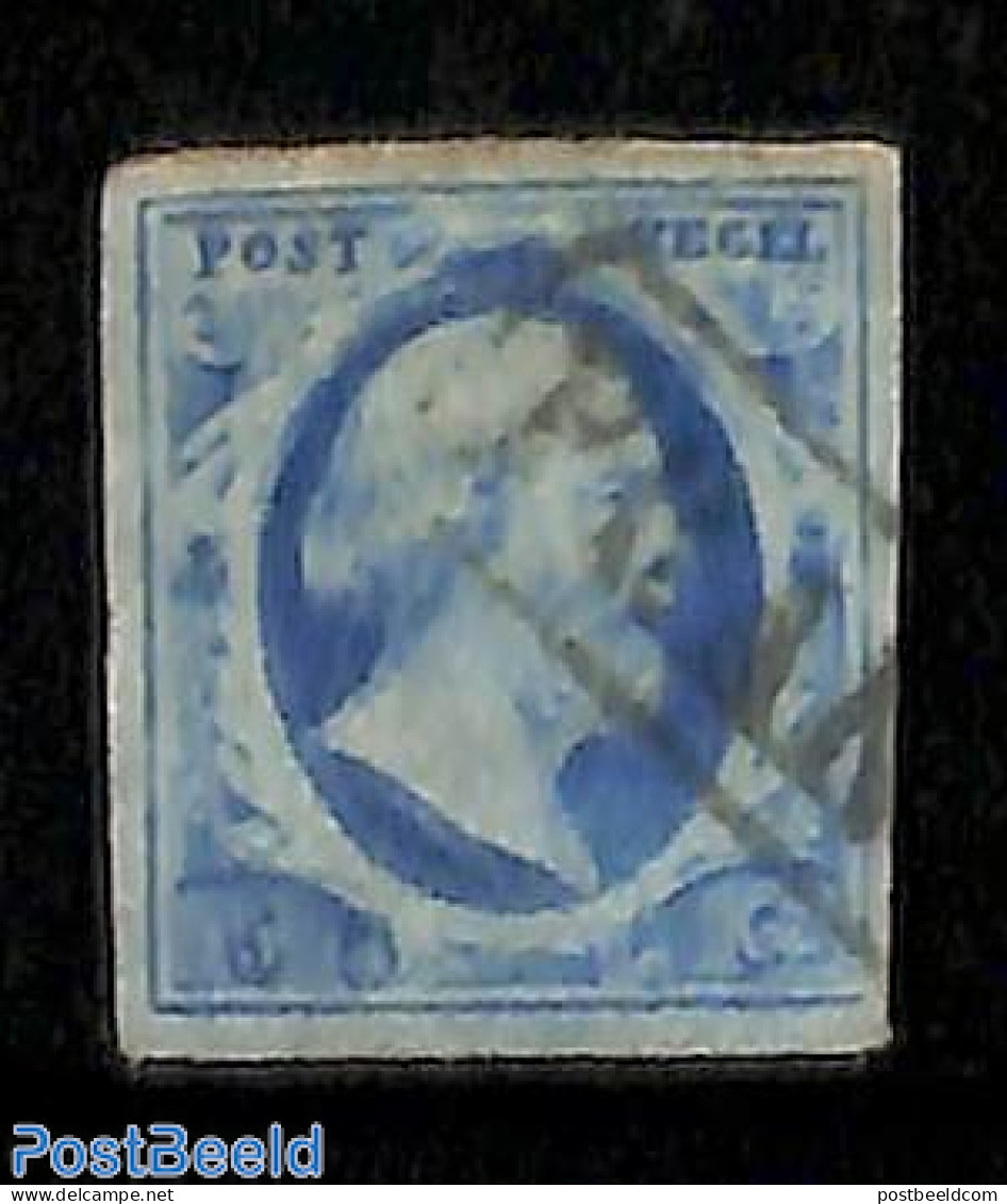 Netherlands 1852 5c, Used, FRANCO Box, Used Stamps - Gebruikt