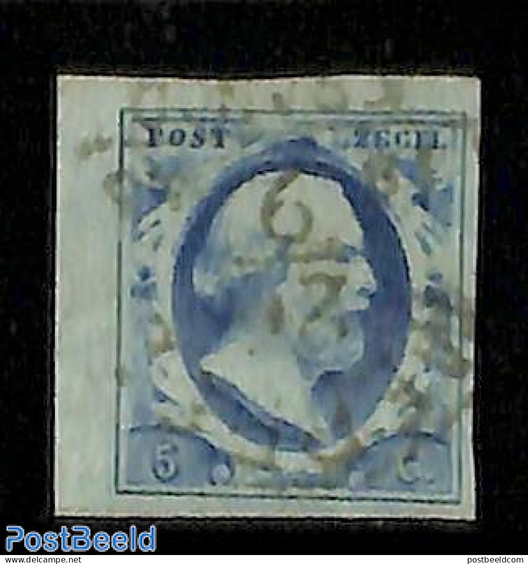 Netherlands 1852 5c, Used, MEPPEL-C, Used Stamps - Gebruikt