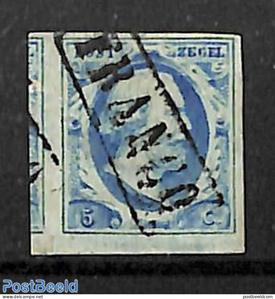Netherlands 1852 5c, Used, FRANCO Box, Used Stamps - Gebraucht