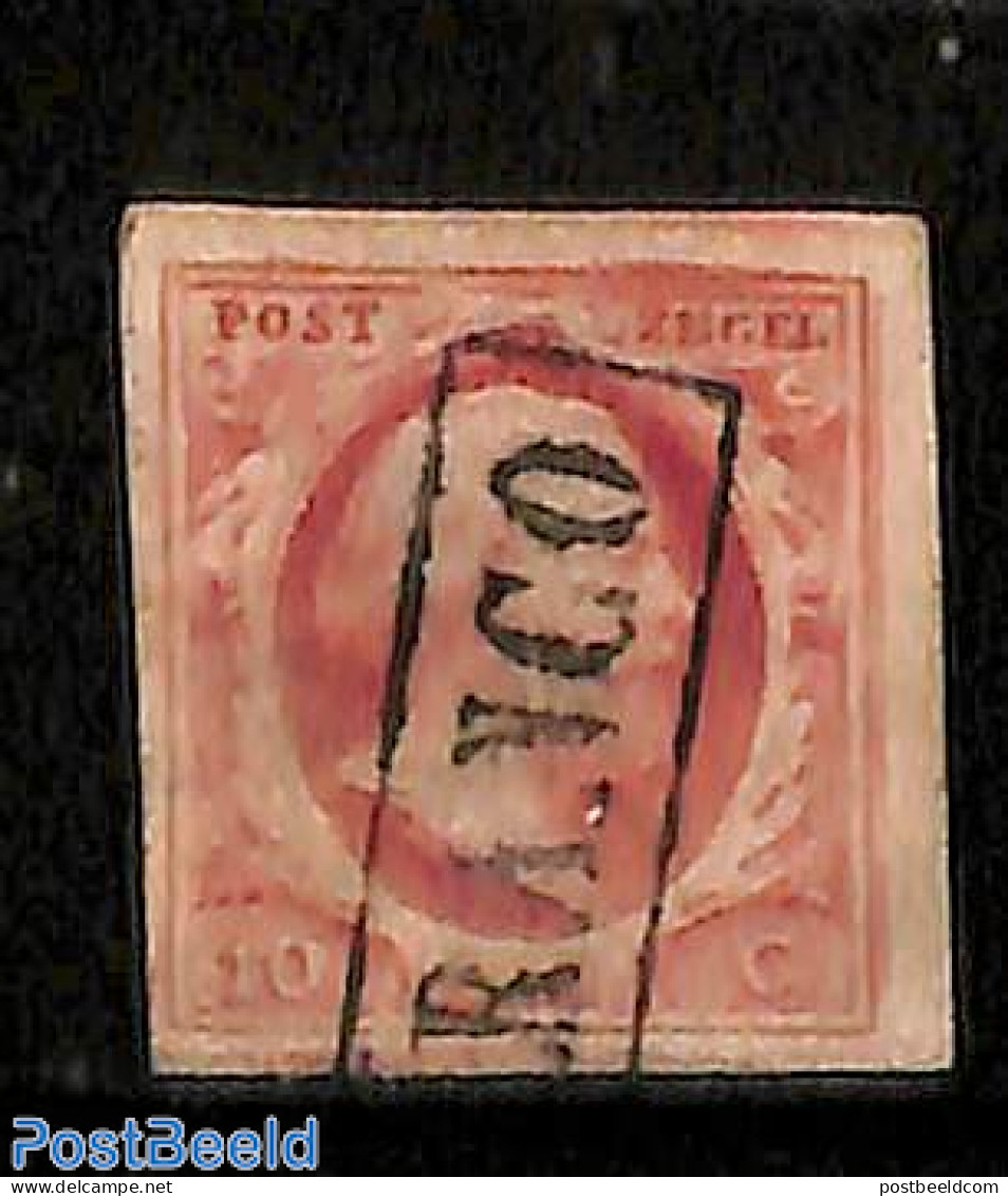 Netherlands 1852 10, Used, FRANCO Box, Used Stamps - Usados