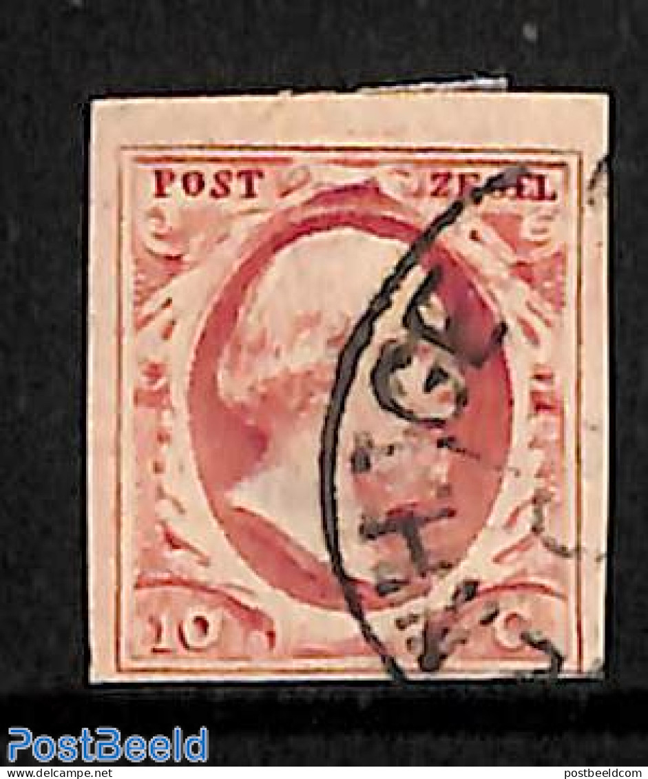 Netherlands 1852 10c, Used, 'S GRAVENHAGE-C, Used Stamps - Usati
