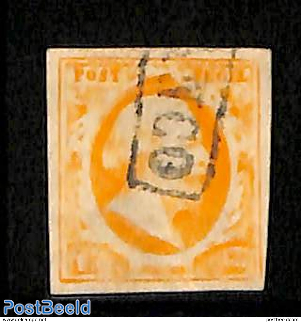 Netherlands 1852 15c, Used, FRANCO Box, Used Stamps - Usados