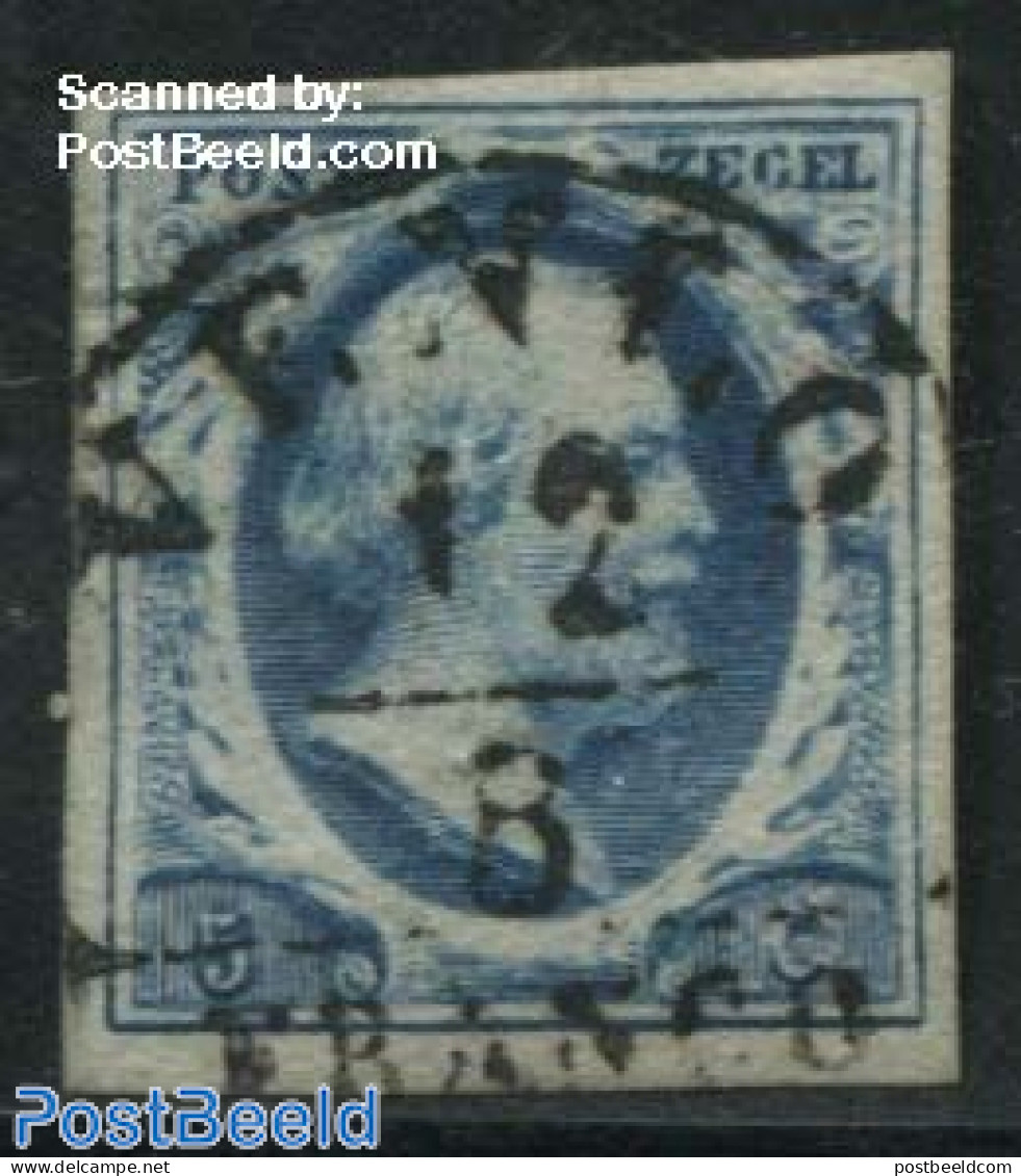 Netherlands 1852 5c, Used, VENLO-A, Used Stamps - Gebruikt