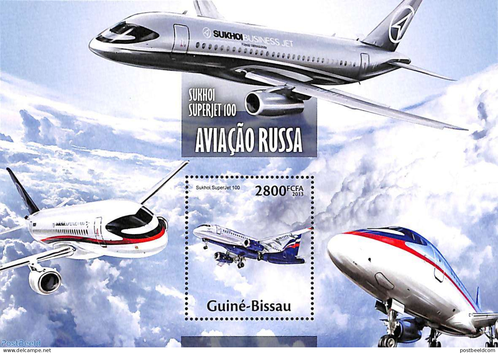 Guinea Bissau 2013 Russian Aviation S/s, Mint NH, Transport - Aircraft & Aviation - Aviones