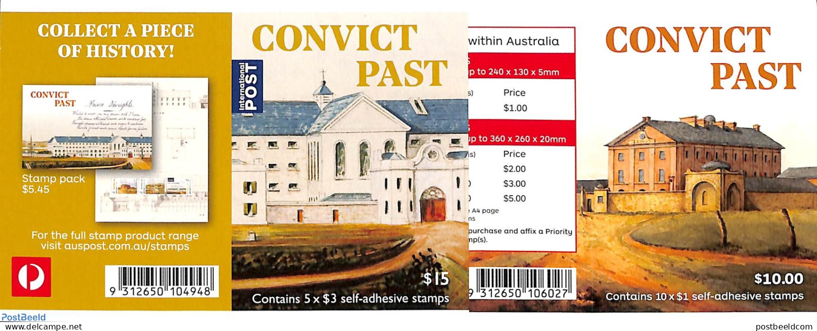 Australia 2018 Convict Past 2 Foil Booklets, Mint NH, Stamp Booklets - Neufs