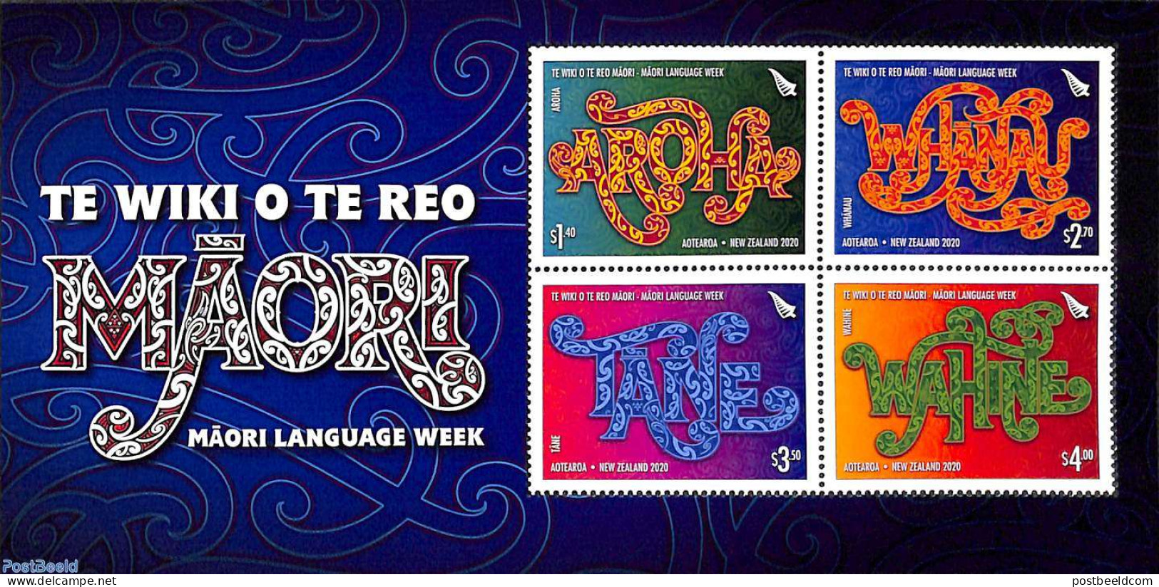 New Zealand 2020 Maorie Language Week S/s, Mint NH, Science - Esperanto And Languages - Nuovi