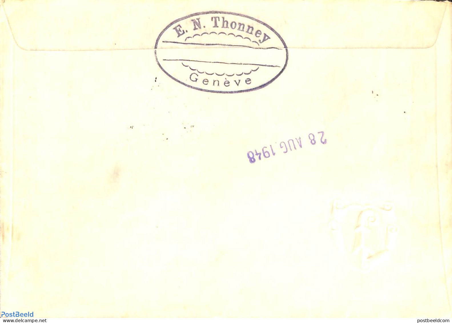Switzerland 1948 Registered Letter To Holland With S/s, Postal History - Brieven En Documenten